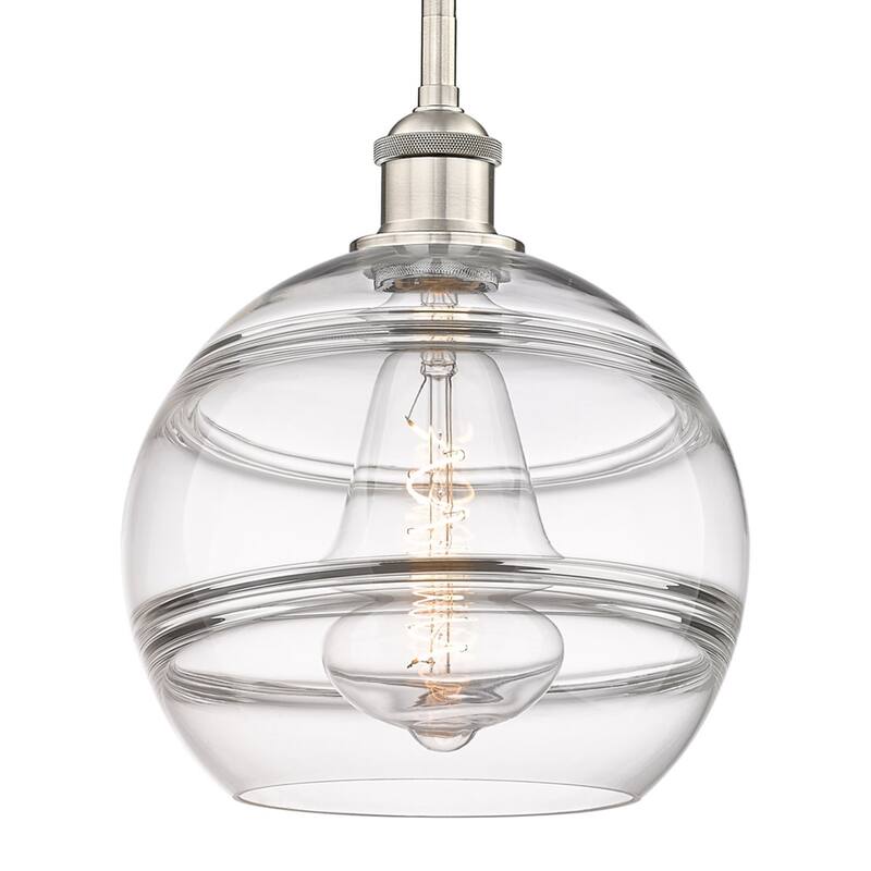Innovations Lighting 616-1S 11 10 Rochester Pendant Rochester 10" Wide - Brushed Satin Nickel / Clear