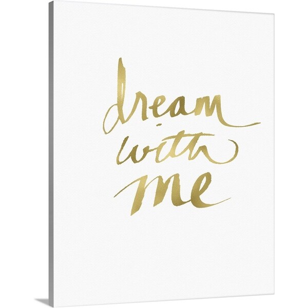 "Dream with Me Gold" Canvas Wall Art