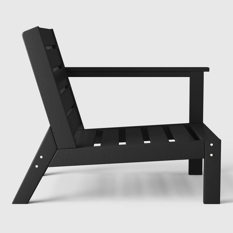 Polytrends Birchwood All Weather HDPE Outdoor Patio Deep Seating Right Arm Facing Chair