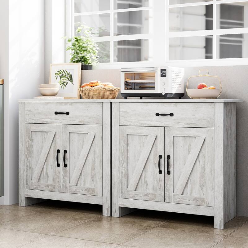 Kitchen Pantry Storage Cabinet with Microwave Stand