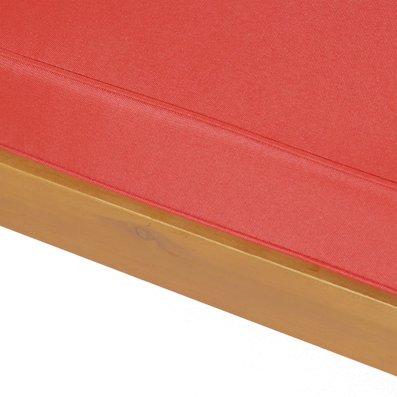 Roomfitters X-Back Corner Bench with Coffee Table, Outdoor Wooden Patio Sofa with Cushions for Garden or Porch