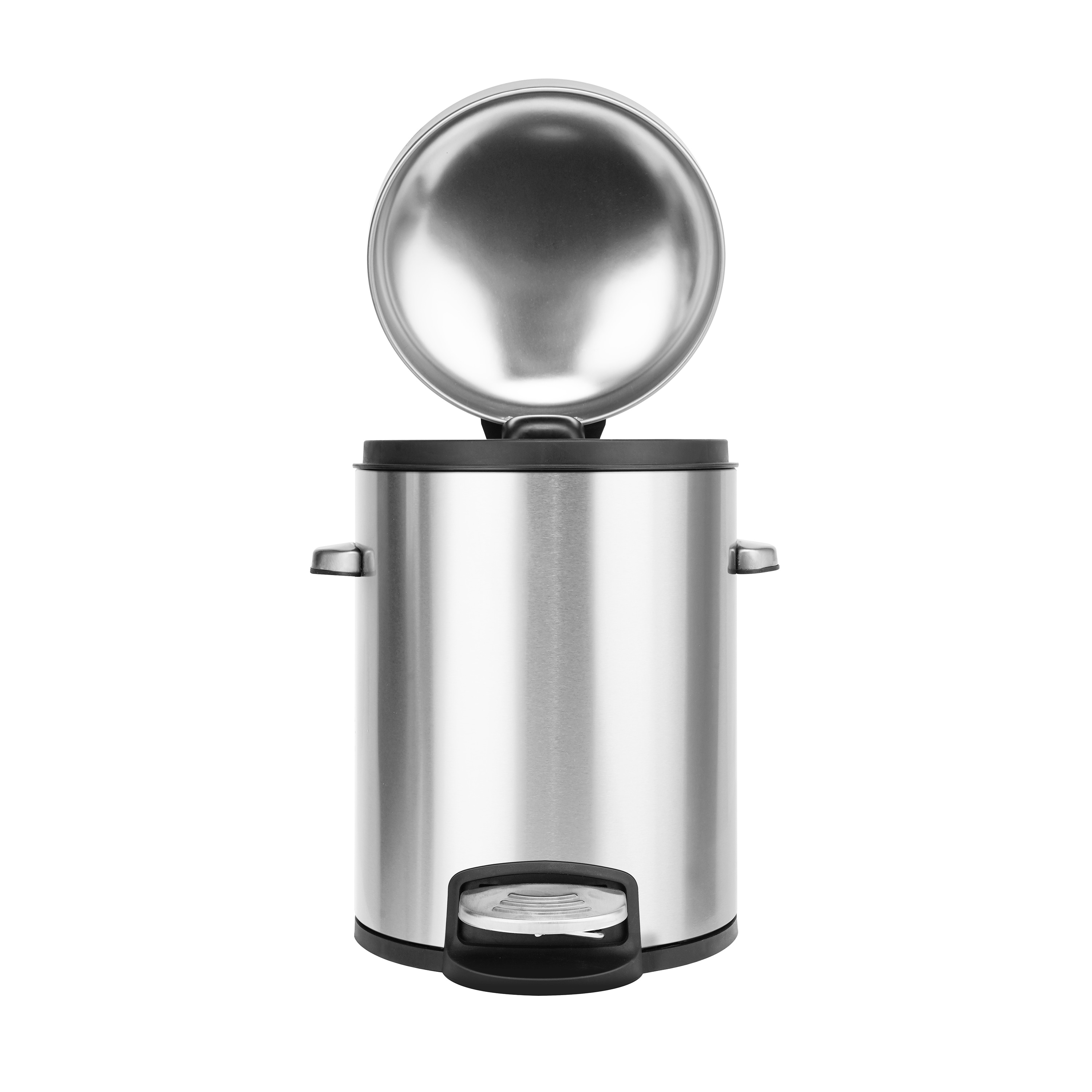 Innovaze 1.32 Gallon Stainless Steel Round Step-on Bathroom and Office  Trash Can - Bed Bath & Beyond - 33014719