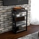 preview thumbnail 9 of 7, HOMCOM Media Stand with LED 4-Tier Audio Rack AV Media Corner Shelf with Cable Management