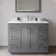 Option Dark Gray / White Quartz Top / Brushed Nickel