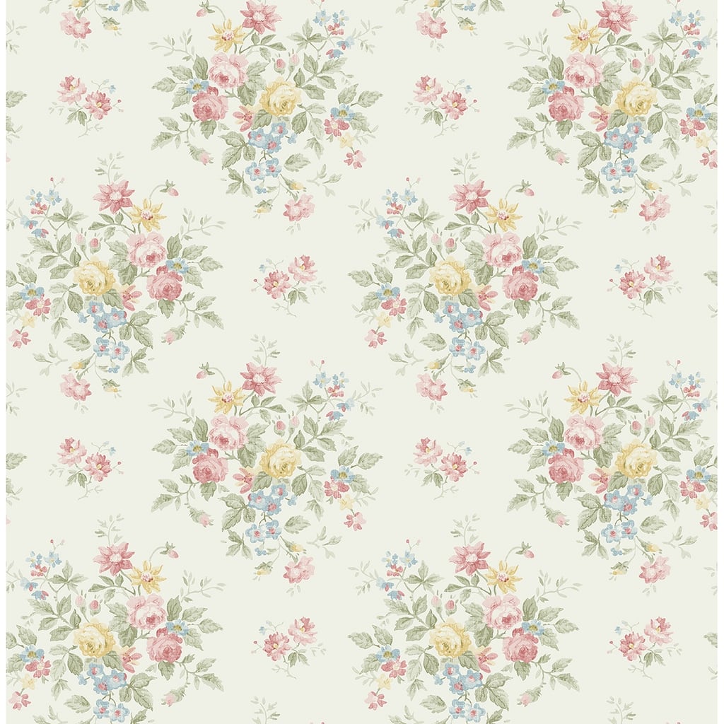 Seabrook Designs Thelma Bouquet Unpasted Wallpaper