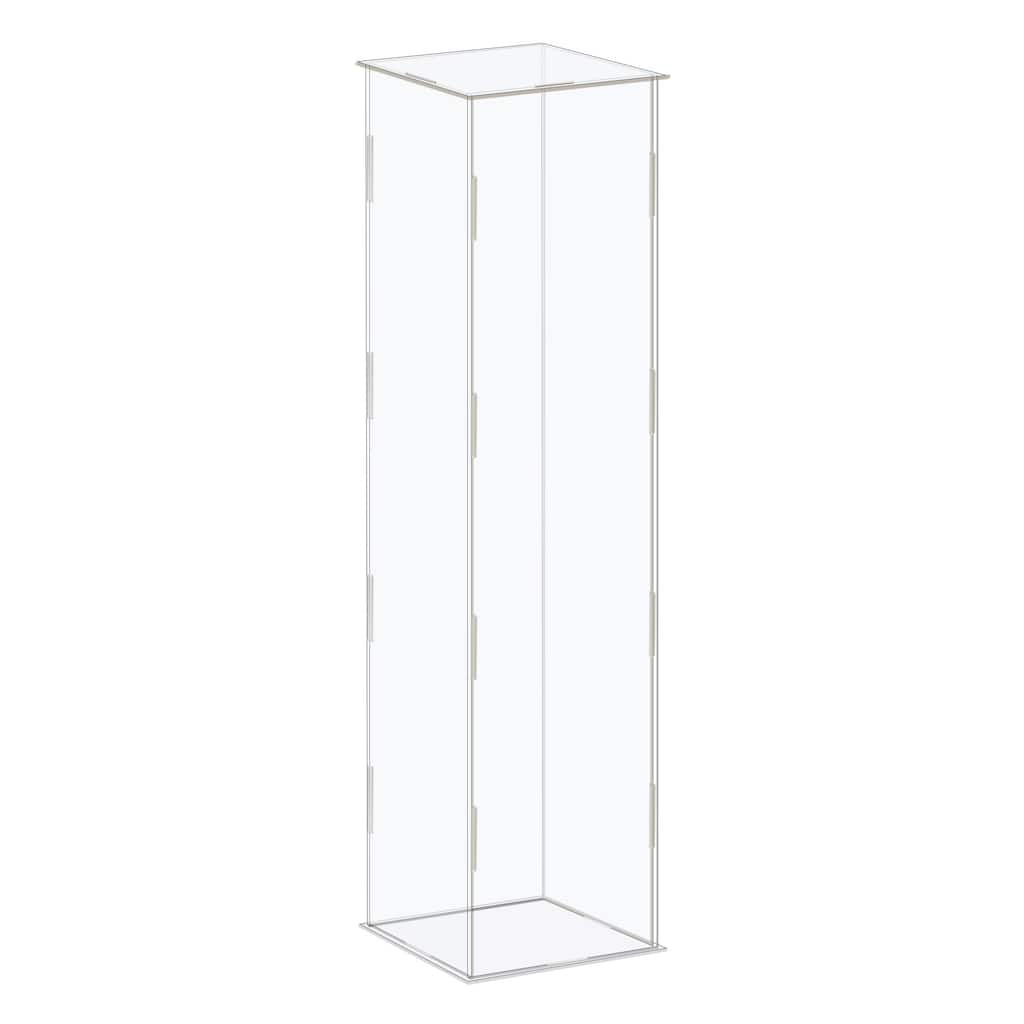 Display Case Box Acrylic Box Transparent Showcase 11x11x41cm for Collectibles