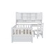 preview thumbnail 4 of 10, Twin Size Kids Wood Bed with Storage Bookcase, Desk & Chair, White