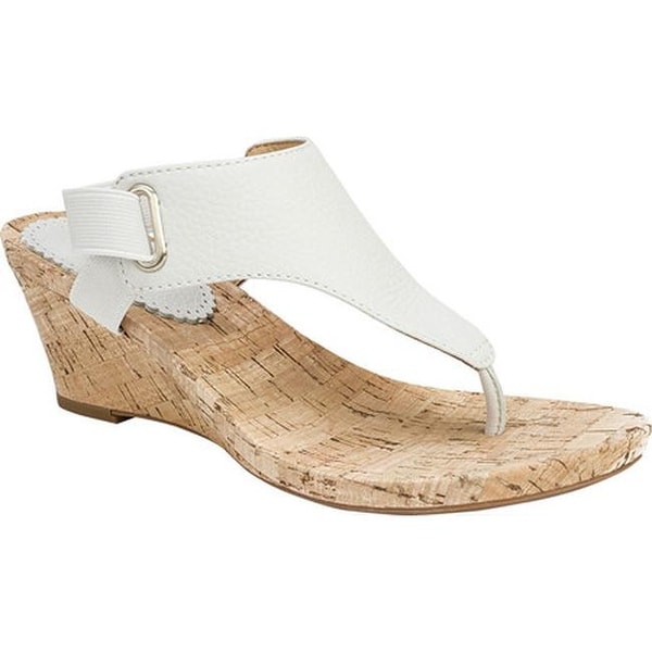white mountain sandals wedge