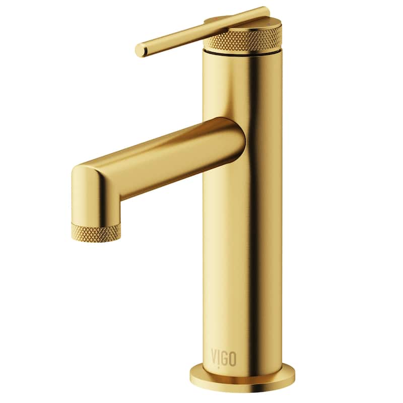 Vigo VG01049 Sterling 1.2 GPM 7" H Single Handle Single Hole Bathroom - Matte Brushed Gold