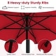 preview thumbnail 25 of 38, 9.3 FT Outdoor Patio Polyester Umbrella with Solar LED Lights and Tilt Crank Metal Frame for Garden Deck