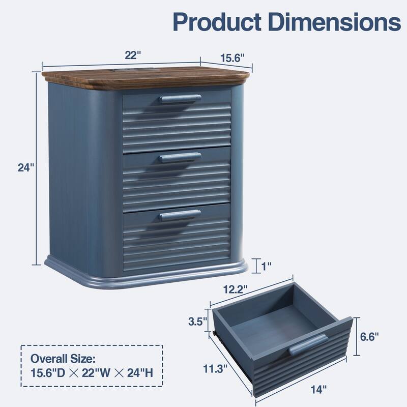 Modern End Table for Living Room, Bedroom, Home Office