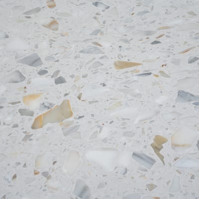 Apollo tile 24" x 24" Terraforma Honed White Gold Terrazzo Tile (7.75 sq ft/case) - 2 Pack