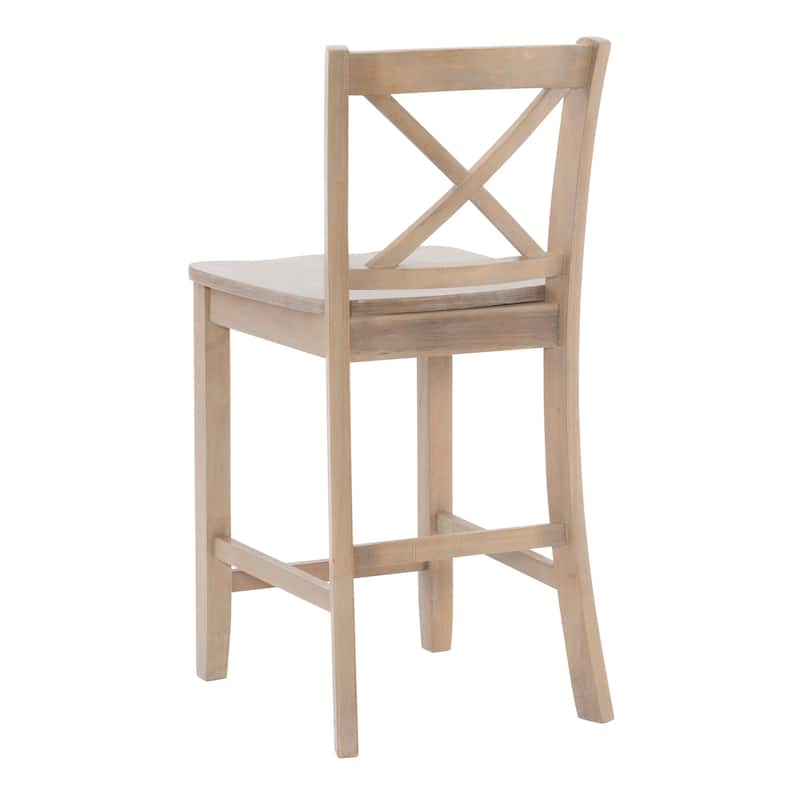 Amravati Wooden X-Back 24-Inch Counter Stool