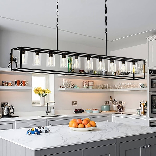 Rectangle kitchen island light discount