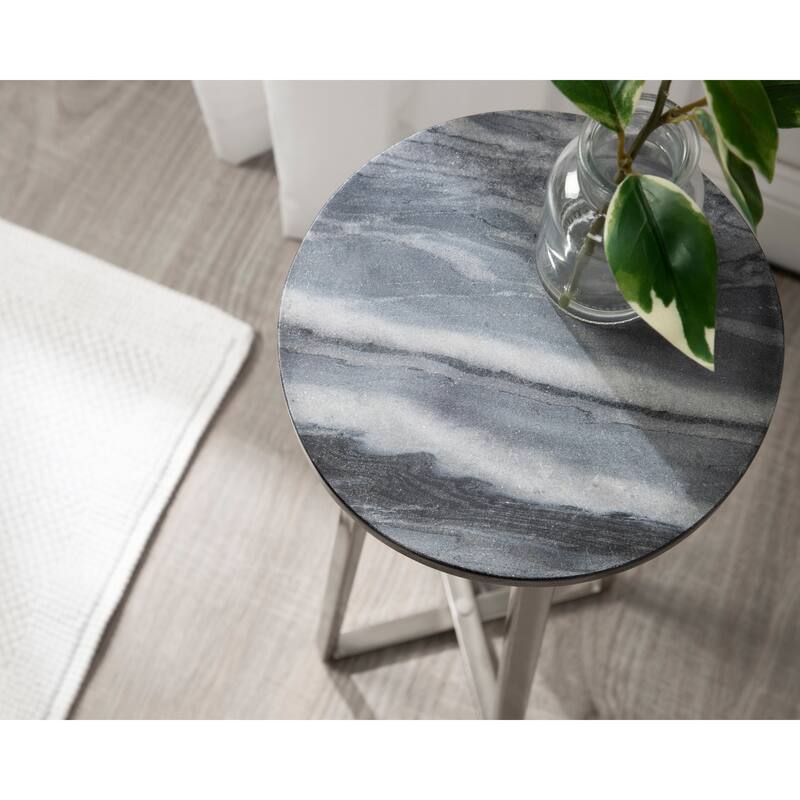 Kate and Laurel Zia Metal Drink Table - 9x9x23