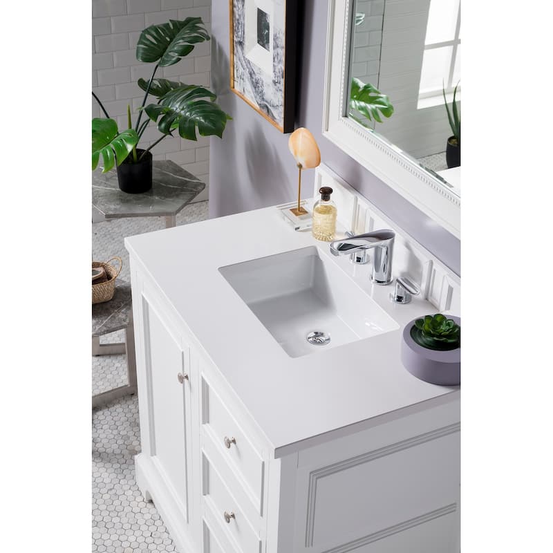 James Martin Vanities De Soto 36" Single Vanity, Bright White