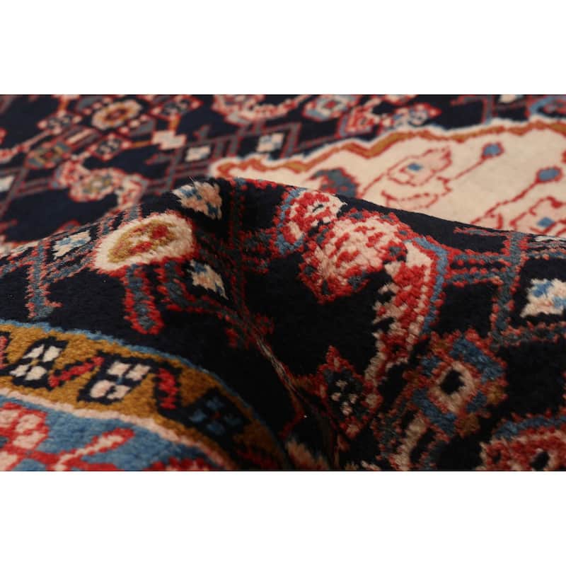 ECARPETGALLERY Hand-knotted Anadol Navy Wool Rug - 3'7 x 9'8