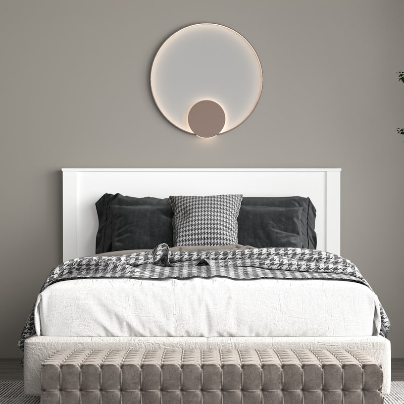 Polifurniture Juliette Modern Panel Headboard - White - Queen