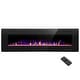 preview thumbnail 8 of 22, 50"-60" Recessed and Wall Mounted Electric Fireplace,750-1500W 60 IN