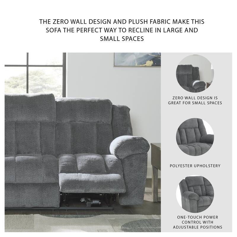 Signature Design by Ashley Tip-Off Power Reclining Sofa - 91"W x 42"D x 45"H