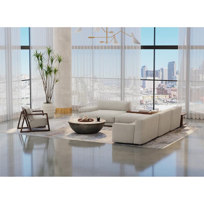 Grand Bazaar Stirling Machine Made Abstract Modern Area Rug