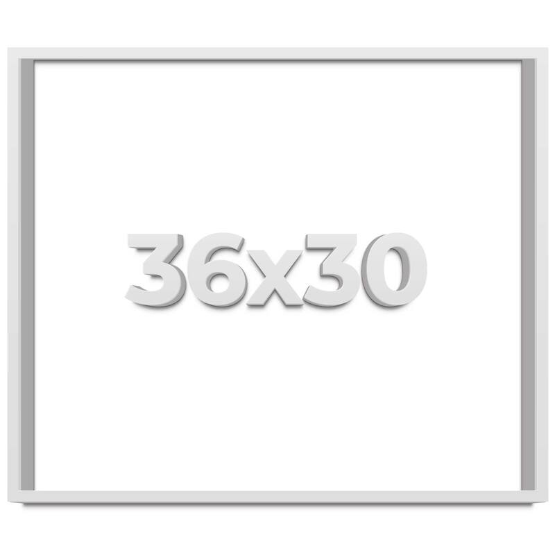 36x30 Shadow Box Frame White 1 Real Wood