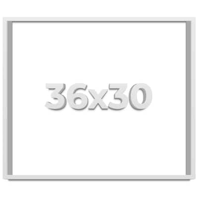 36x30 Shadow Box Frame White 1 Real Wood