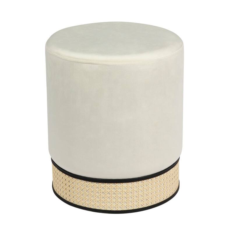 Ivy Velvet Ottoman