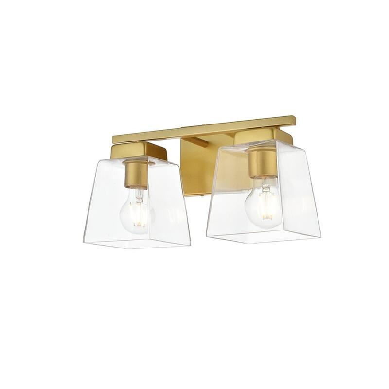 Merlin 1 Light Black and Clear Bath Sconce