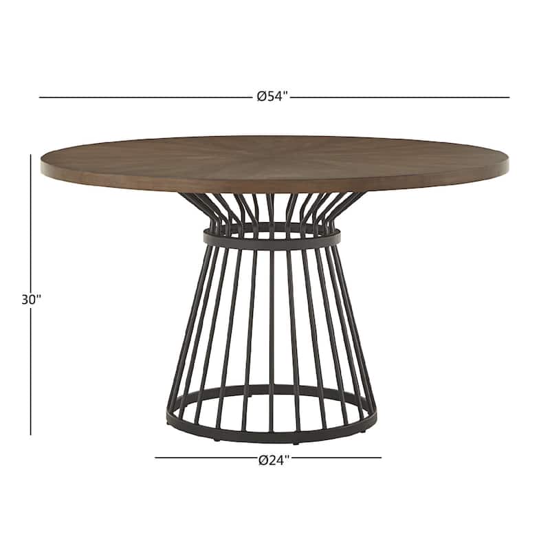 Sheeba Round Caged Metal Base Dining Table by iNSPIRE Q Modern