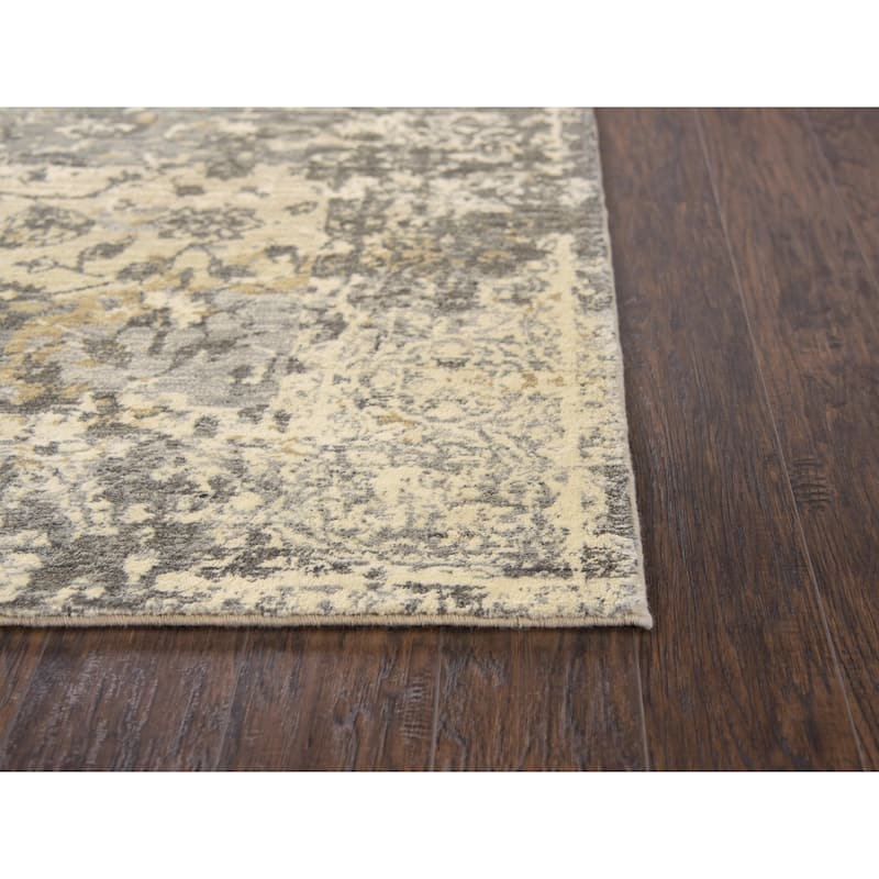 Alora Decor Euphoria Beige Floral Wool Rug