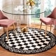 preview thumbnail 2 of 30, SAFAVIEH Handmade Chelsea Marlee French Country Wool Rug 5'6" Round - Black/Ivory - Round