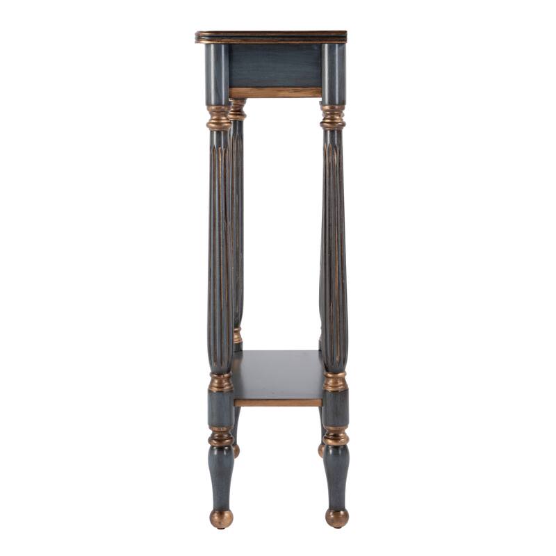 Whitney 17.5 in. W Rectangular Wood Console Table with Lower Open Shelf