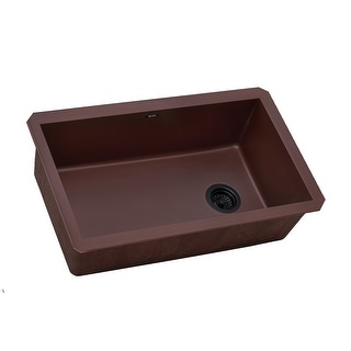 Ruvati 32 x 19 inch epiGranite Undermount Granite Composite Quartz Single Bowl Kitchen Sink - Carnelian Red - RVG2033RD