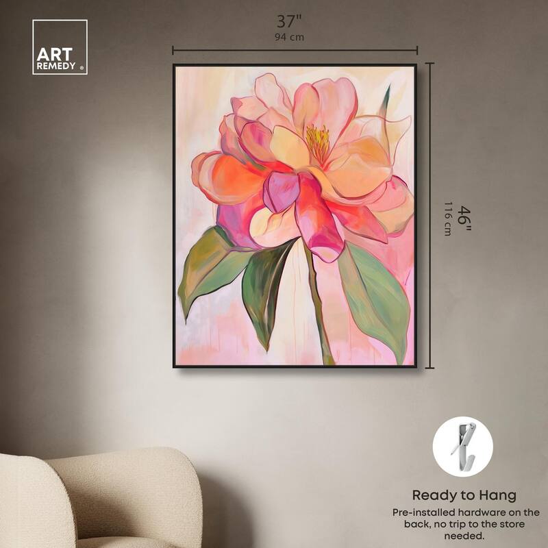 Softly Unfurling II Canvas by Art Remedy