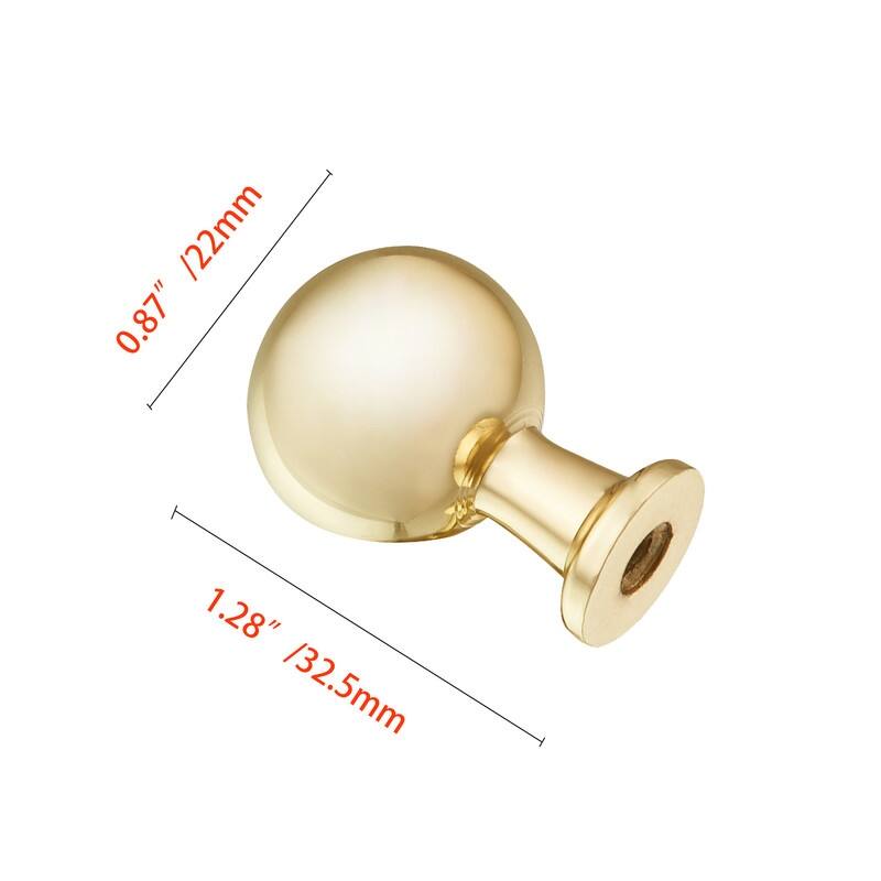 Utopia Alley Lyon Cabinet Ring Pull Knob -Polished Gold Drawer Pull Knobs 0.87"