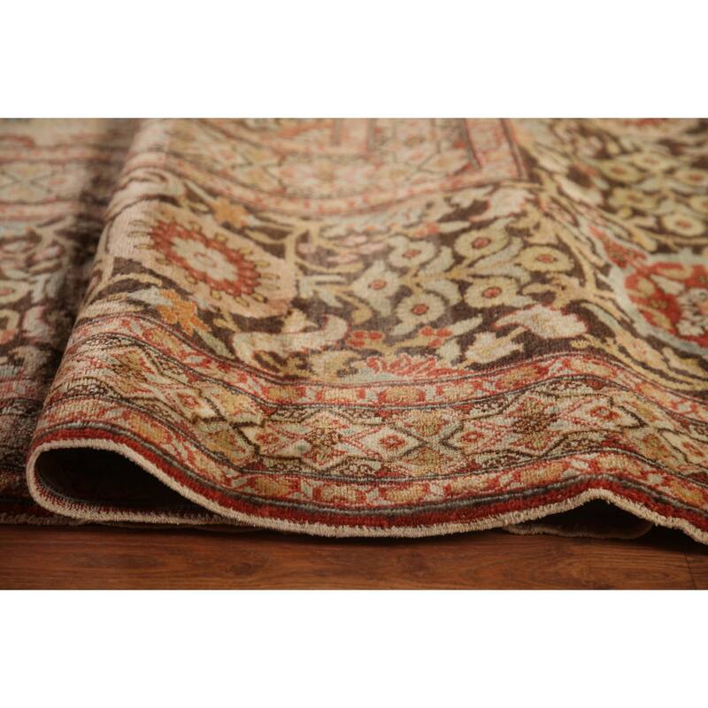 Pre-1900 Antique Tabriz Haj Jalili Persian Rug Handmade Wool Carpet - 14'5" x 17'2"