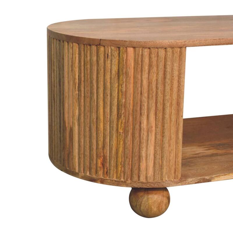 Artisan Furniture Solid Wood Soba Ball Open Coffee Table