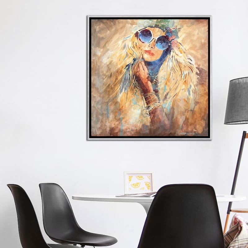iCanvas "Hippie Girl" by Bill Drysdale Framed