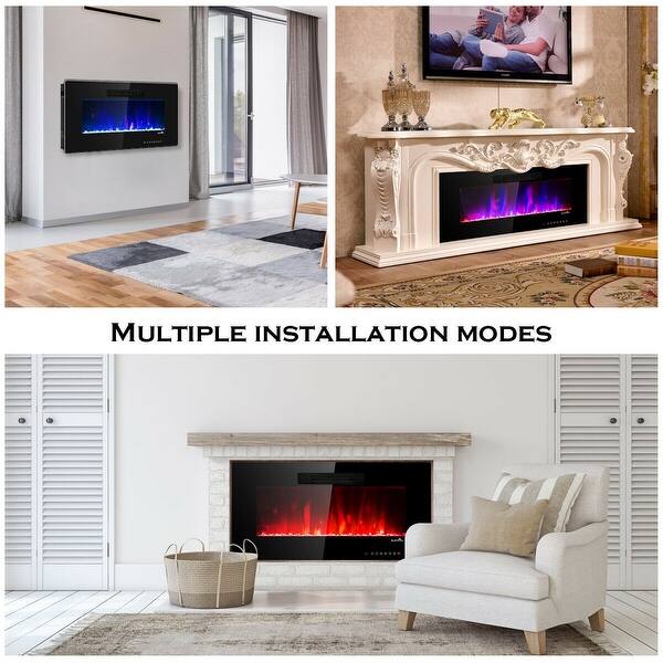 Shop 36 Recessed Electric Fireplace In Wall Wall Mounted Electric