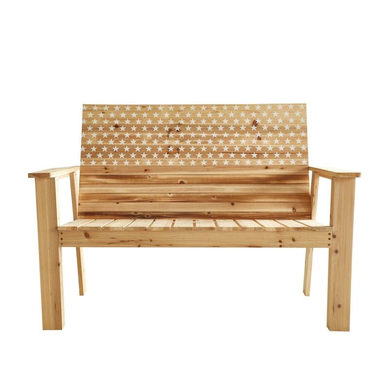 Patio Festival 4-Piece Outdoor Wood Conversation Set