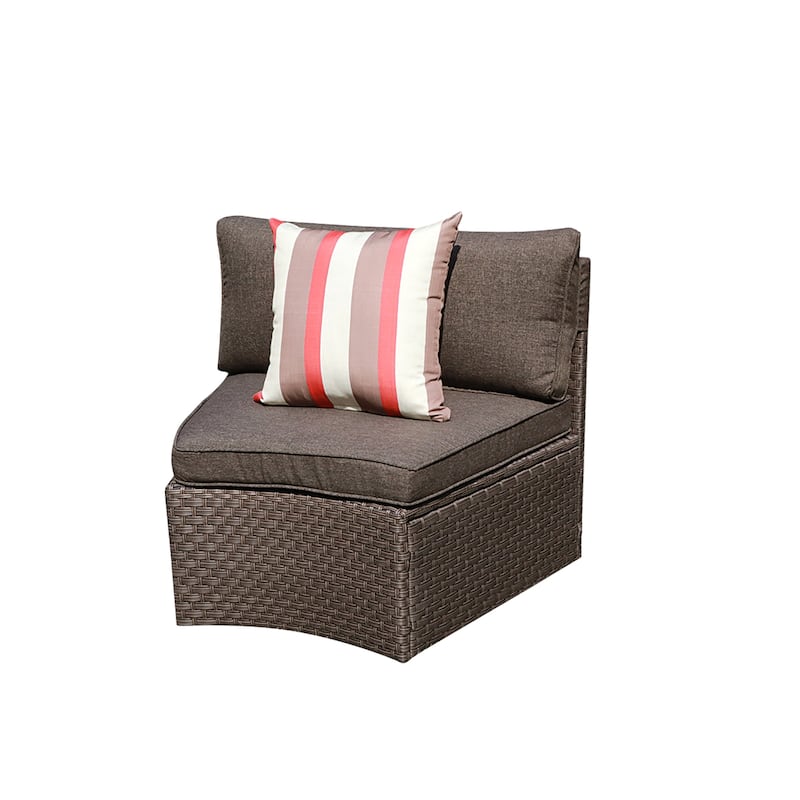 Outdoor 11-Piece Rattan Sofa Sectional Set