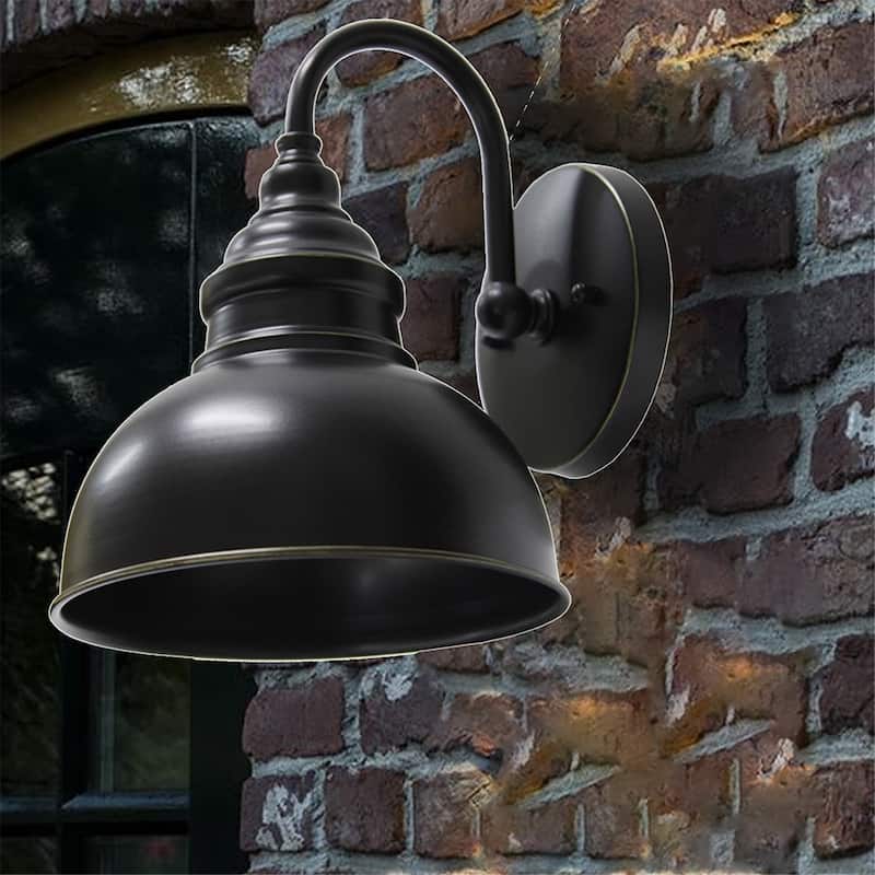 AA Warehousing 1 Light Outdoor Wall Mounted Light in Imperial Black Finish