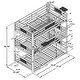preview thumbnail 3 of 20, Rogen Dark Bronze Metal Frame Triple Bunk Bed