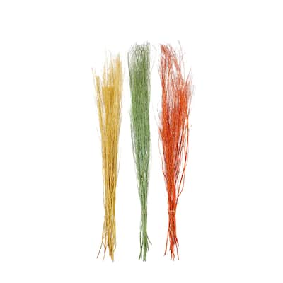 Dried Plant Pigeon pea Natural Foliage - Set of 3 Multi Colored - Roche River Decor - Multi Colored