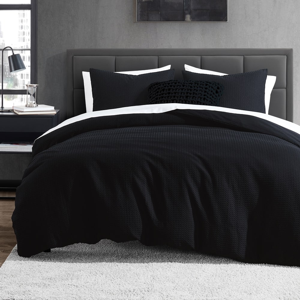 DKNY Modern Waffle 3-pc Comforter Set