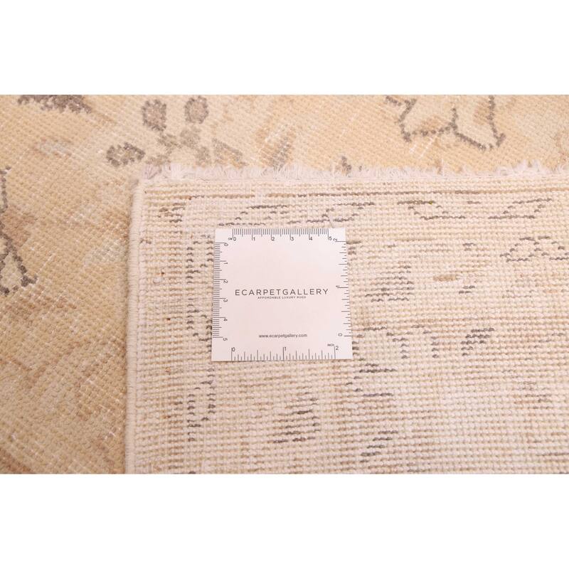 ECARPETGALLERY Hand-knotted Antalya Vintage Beige Wool Rug - 7'7 x 10'10