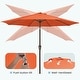 preview thumbnail 65 of 76, 9-ft Patio Market Umbrella with Tilting Pole, Waterproof & Breathable Canopy