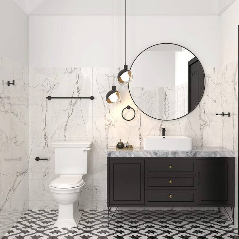 Modern Bath Hardware Set Towel Holder Set in Stainless Steel
