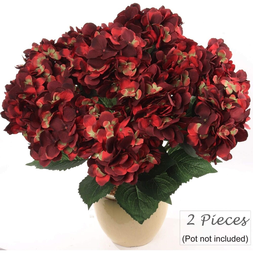 Cyclamen Bush Artificial Silk Flowers 12 Inches x 13 Stems Red 
